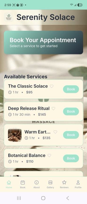 Booking app preview